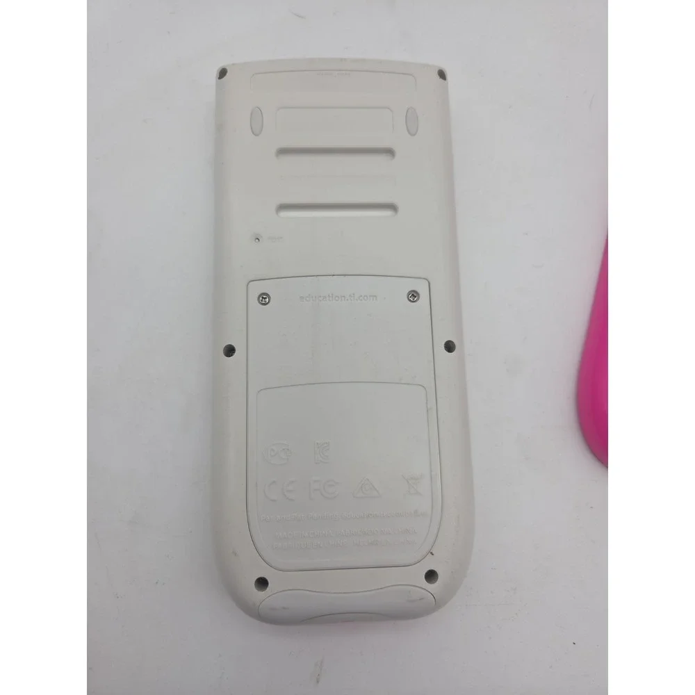 TI-84 Plus C Silver Edition Pink Calculator Tested With cover and Cord - WORKS